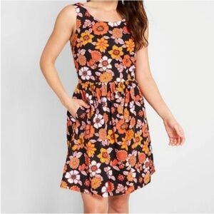 ModCloth optimistic effect fit and flare floral dress size small